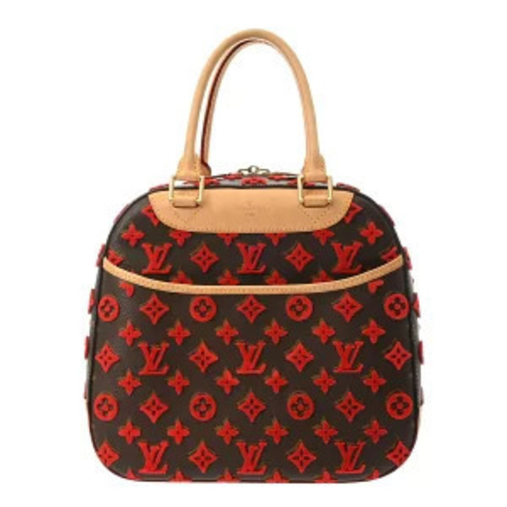 Louis Vuitton Deauville Cube Rouge Red Monogram Tuftage Handbag